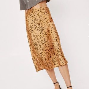 Nasty Gal- Spotted midi skirt